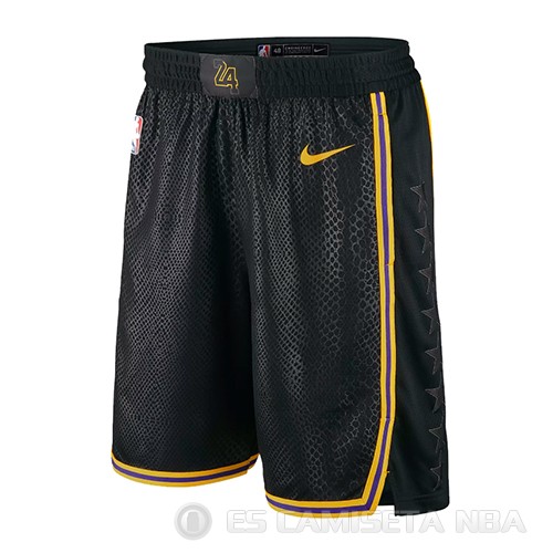 Pantalone Los Angeles Lakers Ciudad 2017-18 Negro - Haga un click en la imagen para cerrar
